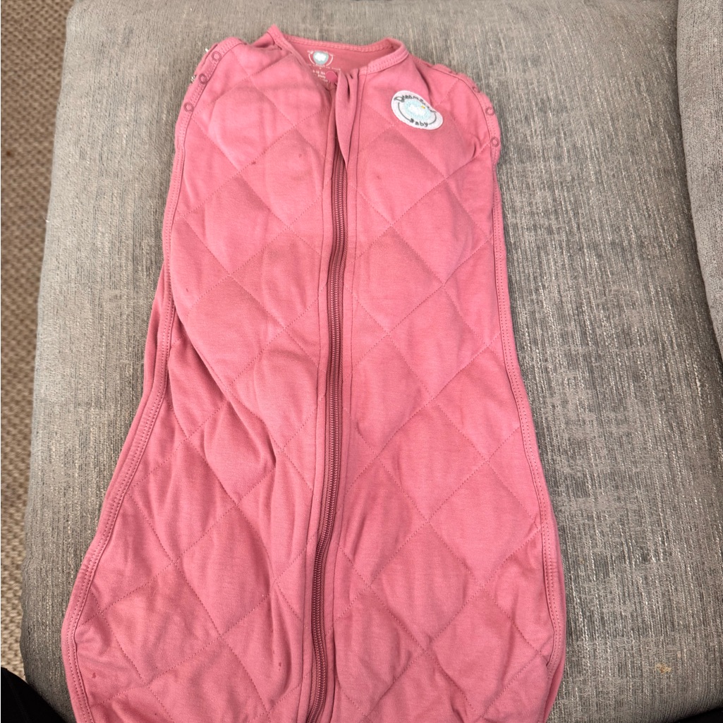Quilted Pink Baby Sleep Sack With Front Zipper